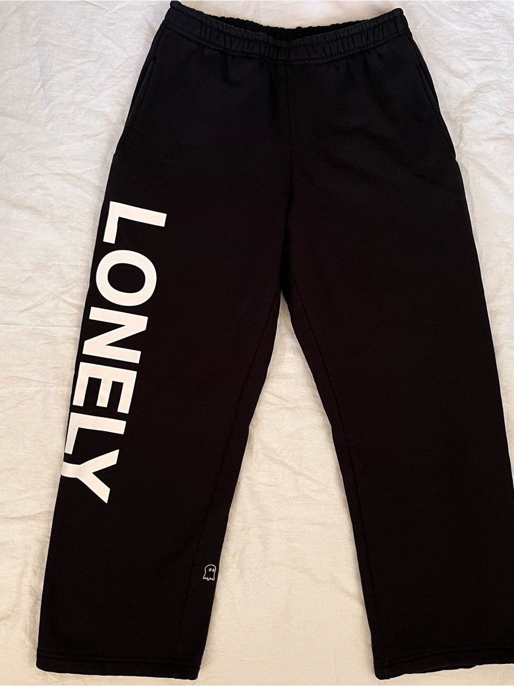 Black LONELY GHOST Graphic Sweatpants